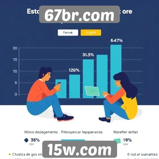 Estatísticas de engajamento dos usuários em 67br.com